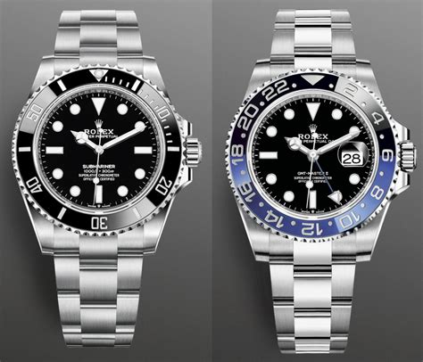 rolex gmt master vs rolex submariner|Rolex batman submariner.